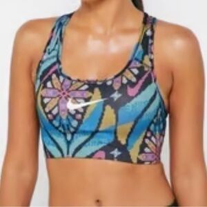 Nike Indy colorful floral Sports Bra sz Large L